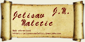 Jelisav Maletić vizit kartica